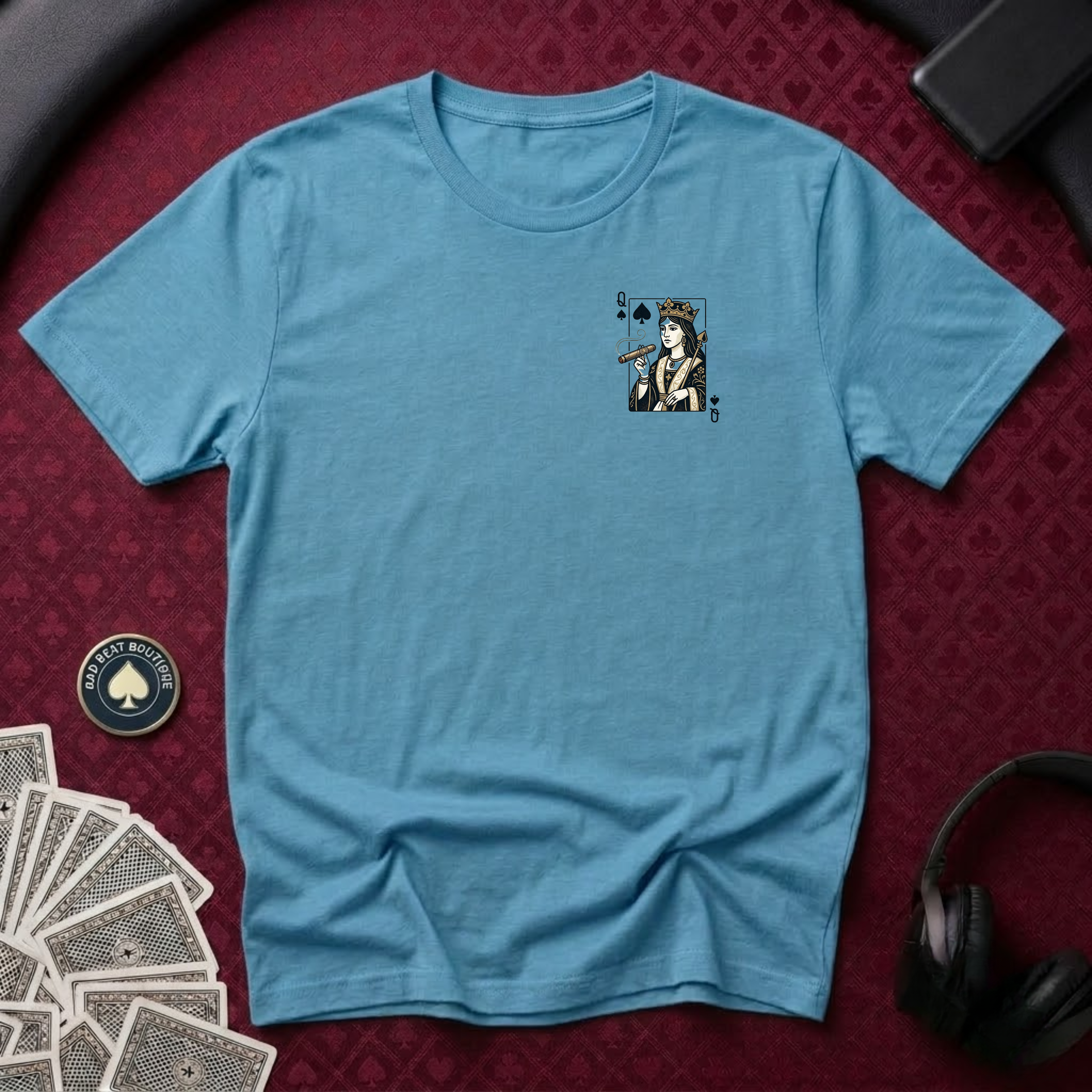 Poker Smoking Queen T-shirt
