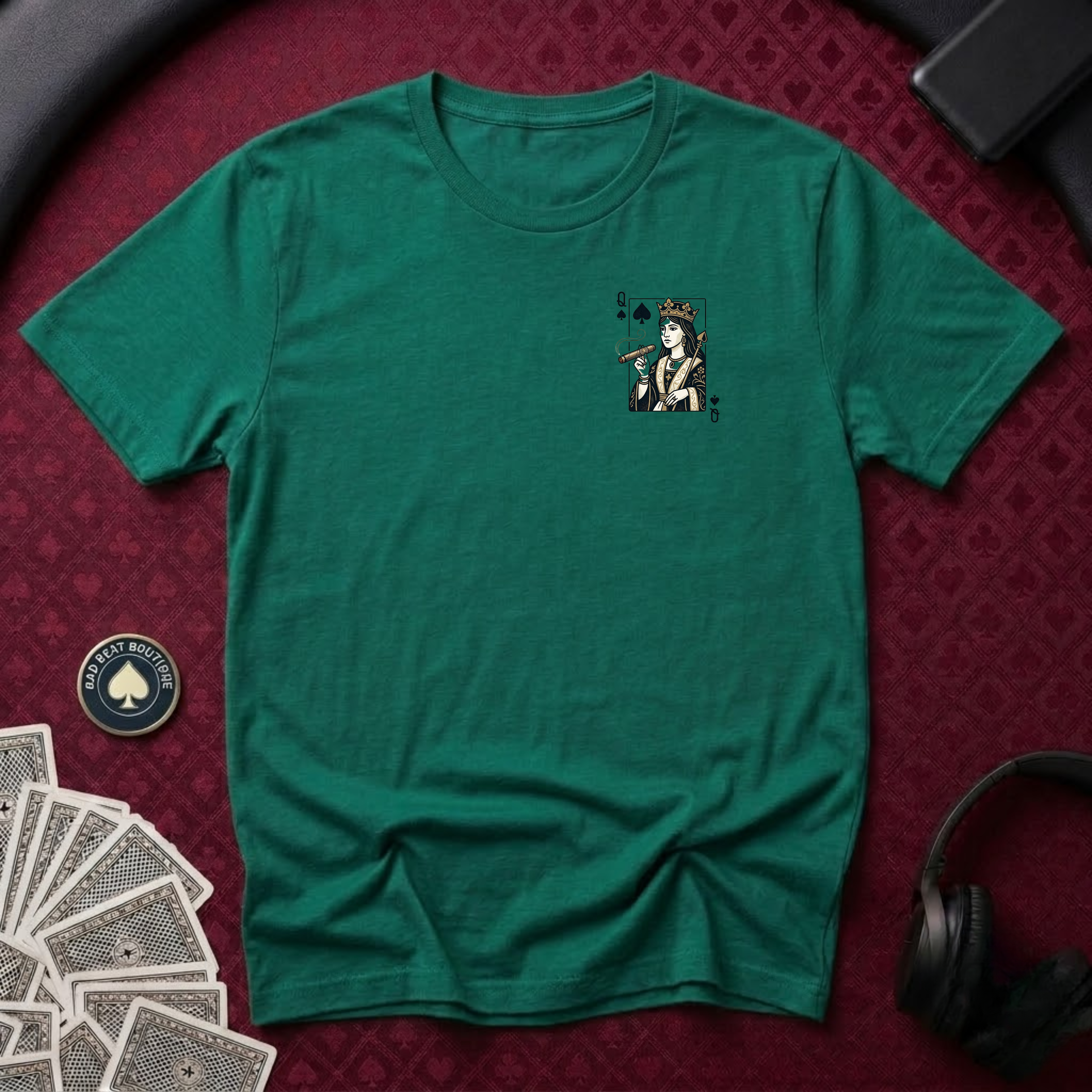 Poker Smoking Queen T-shirt