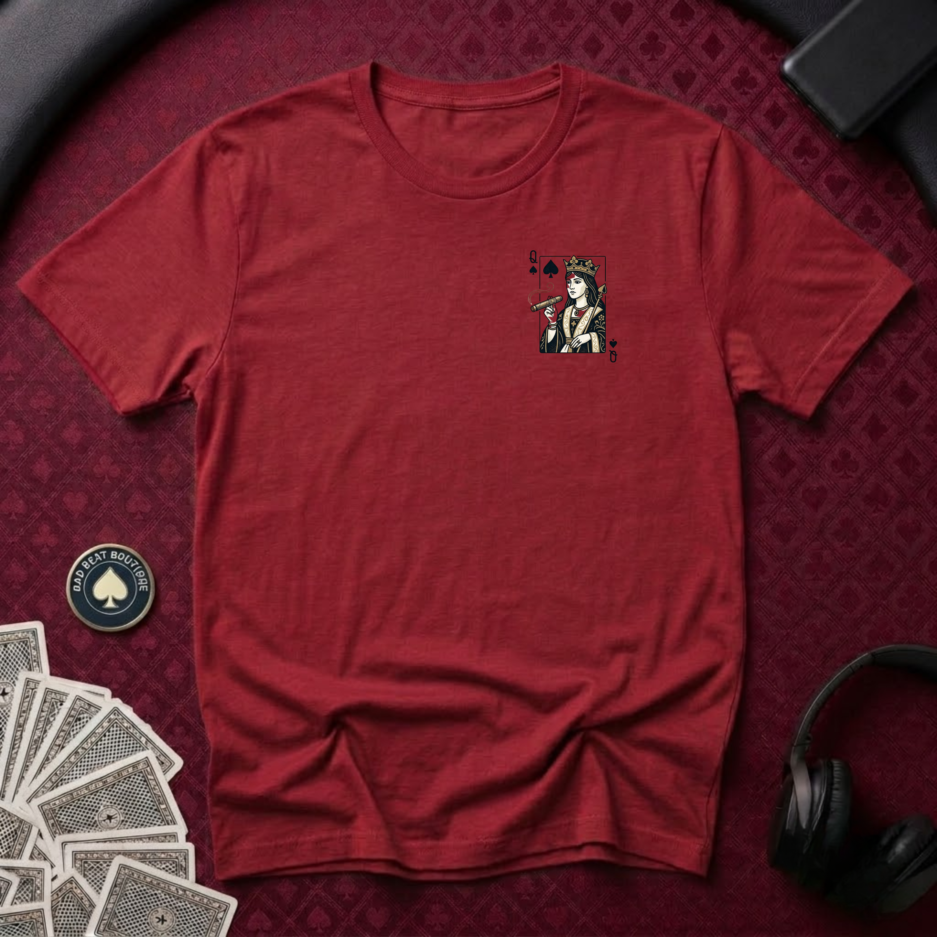Poker Smoking Queen T-shirt