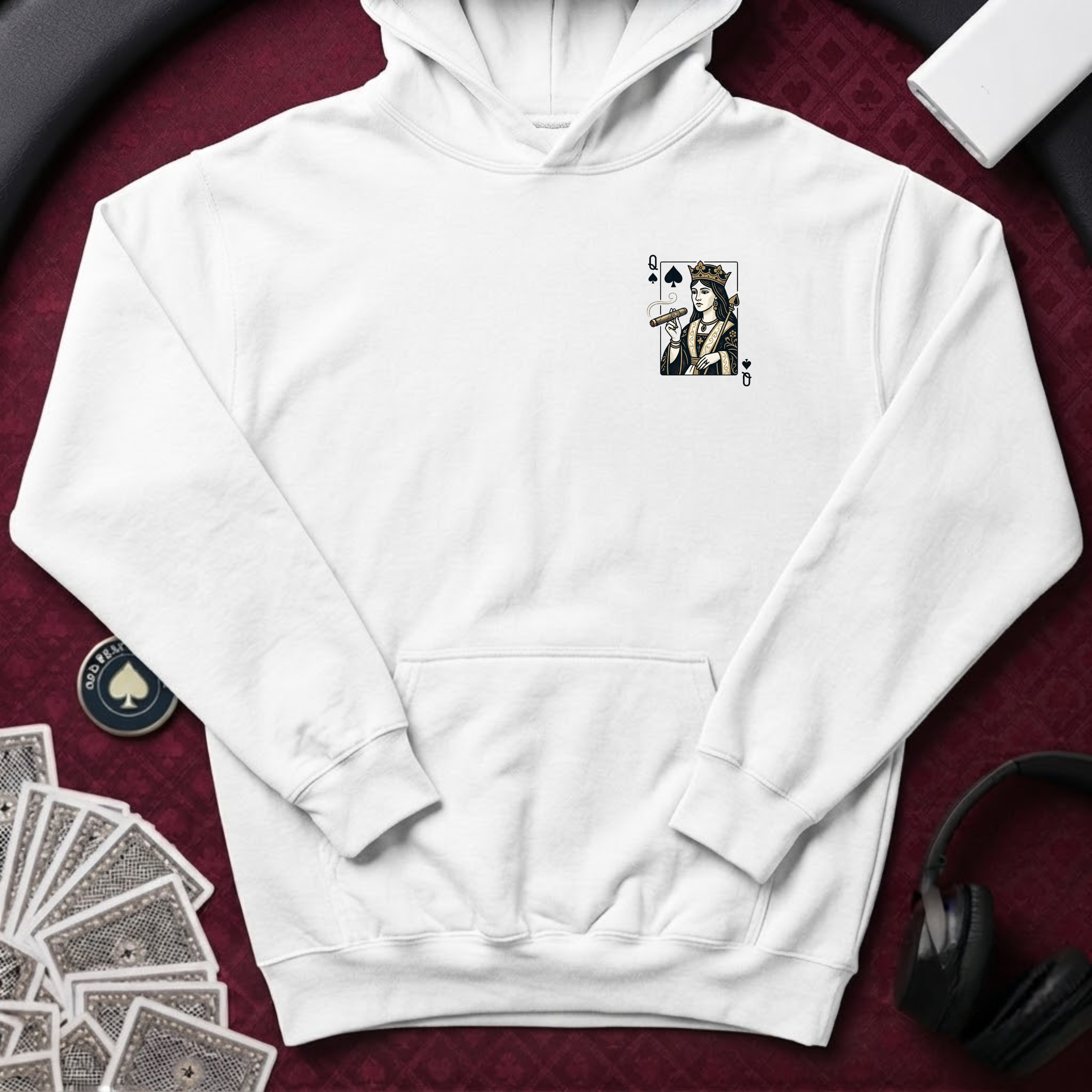 Poker Smoking Queen Hoodie