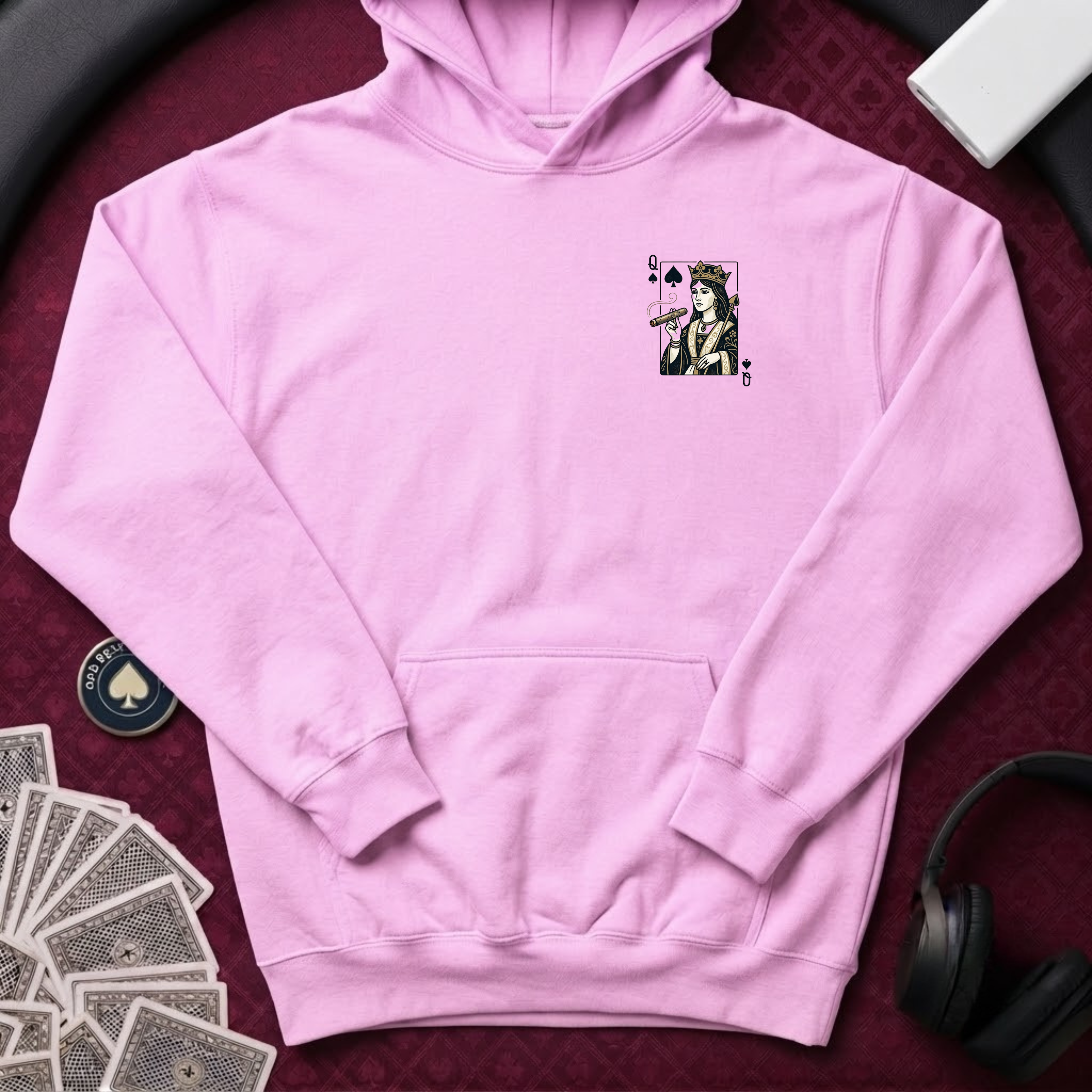 Poker Smoking Queen Hoodie