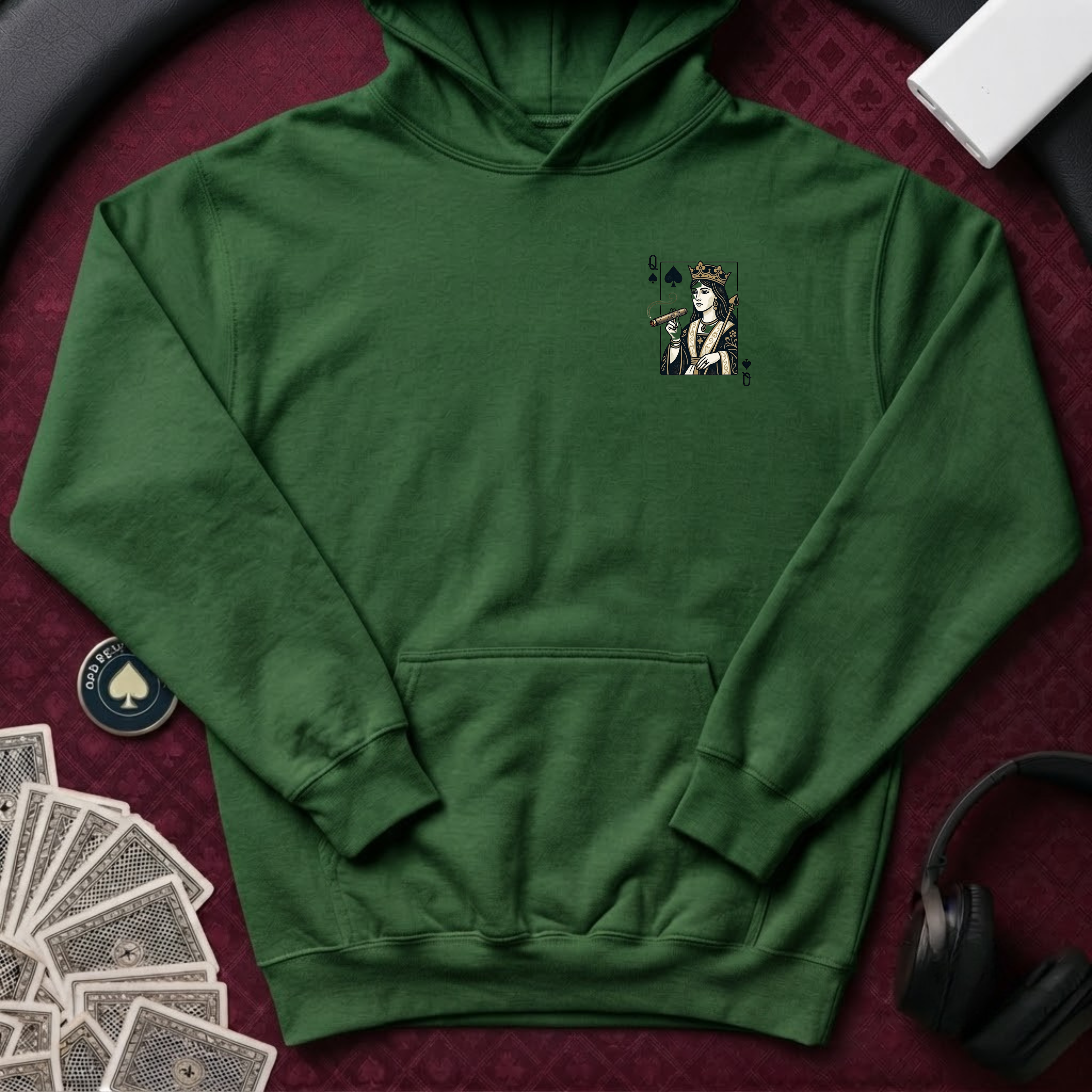 Poker Smoking Queen Hoodie